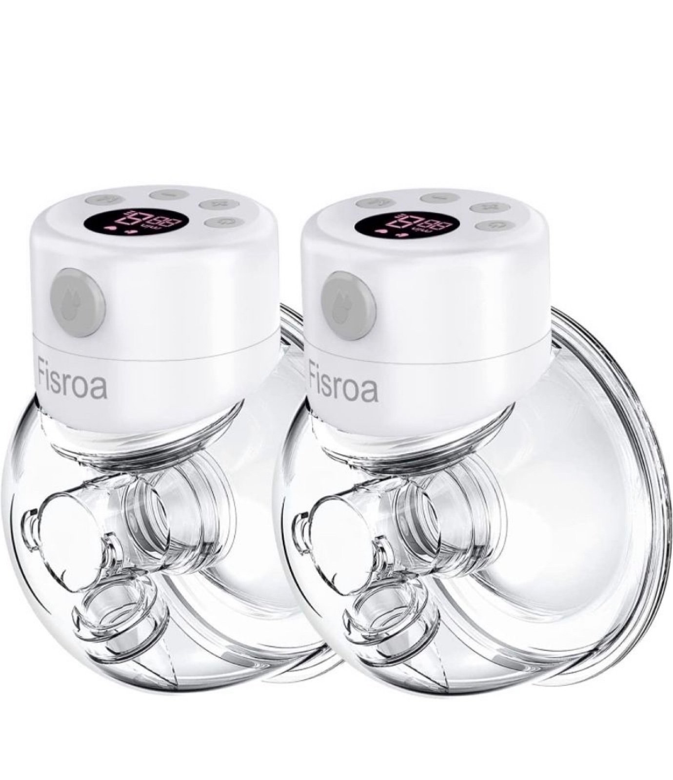 Wearable Breast Pump, Fisroa Double Hands Free Breast Pump with 2 Modes & 9 Leve