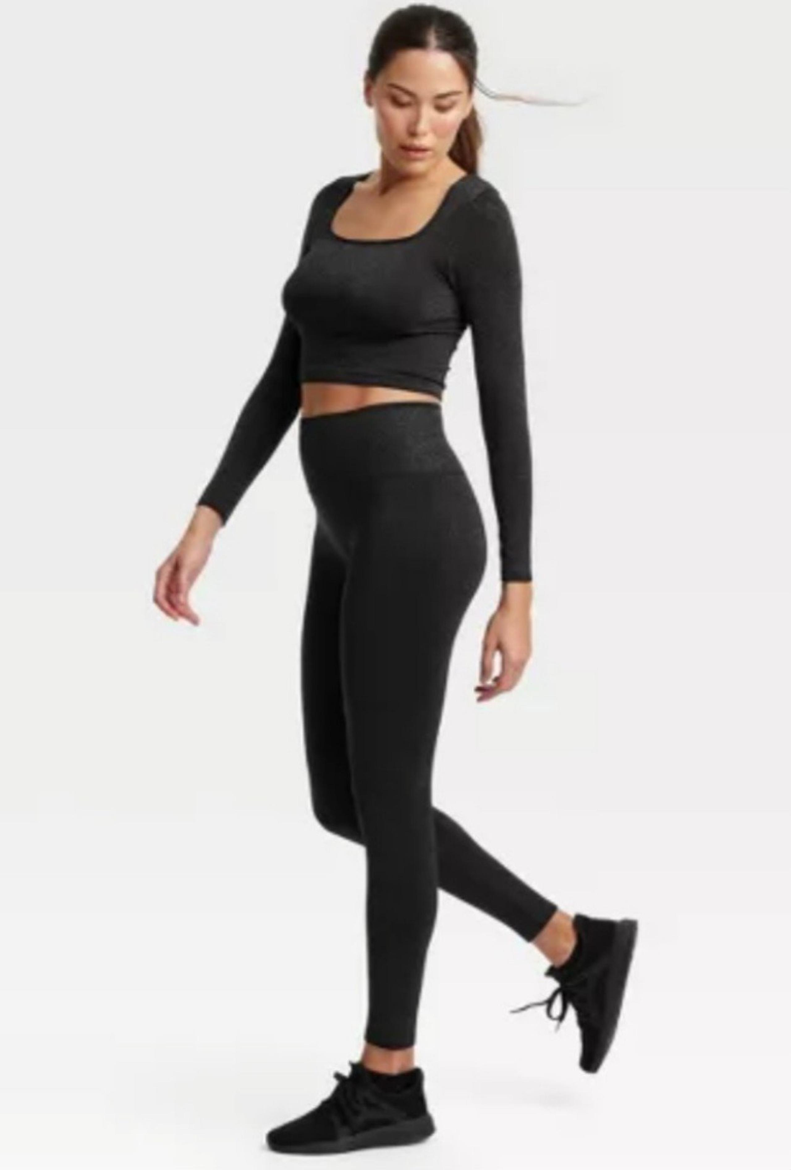 Women's Lurex Seamless High-Rise Leggings - All In Motion Black S
