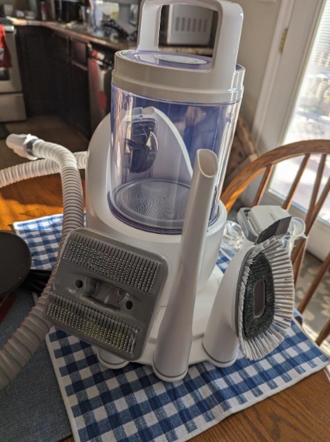 P2 Pro Dog Grooming Kit Clippers Vacuum Suction 99% Hair Pet with 5 Proven Tools