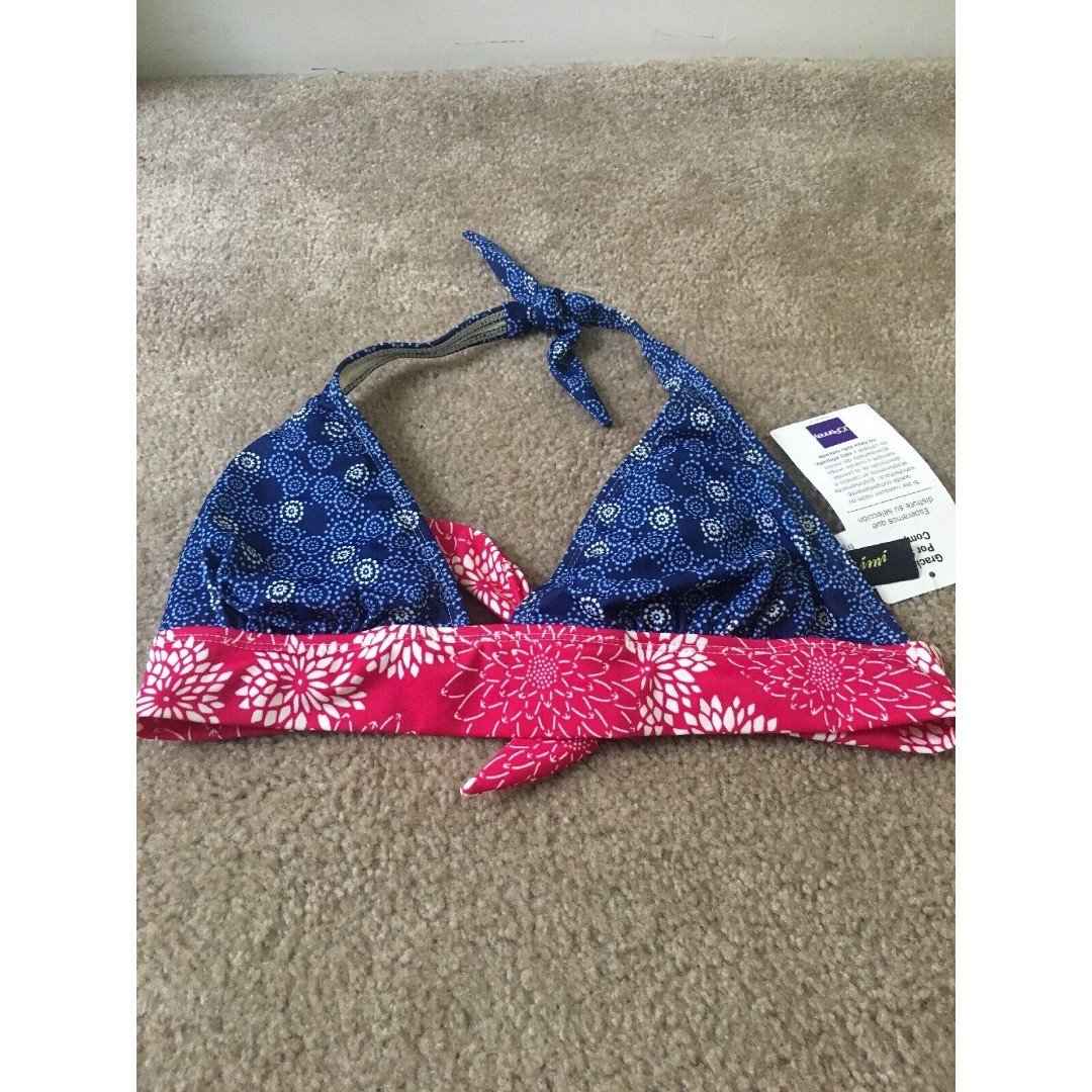 1 Pc Cazimi Women's Multicolor Printed Swim Top Size 38D