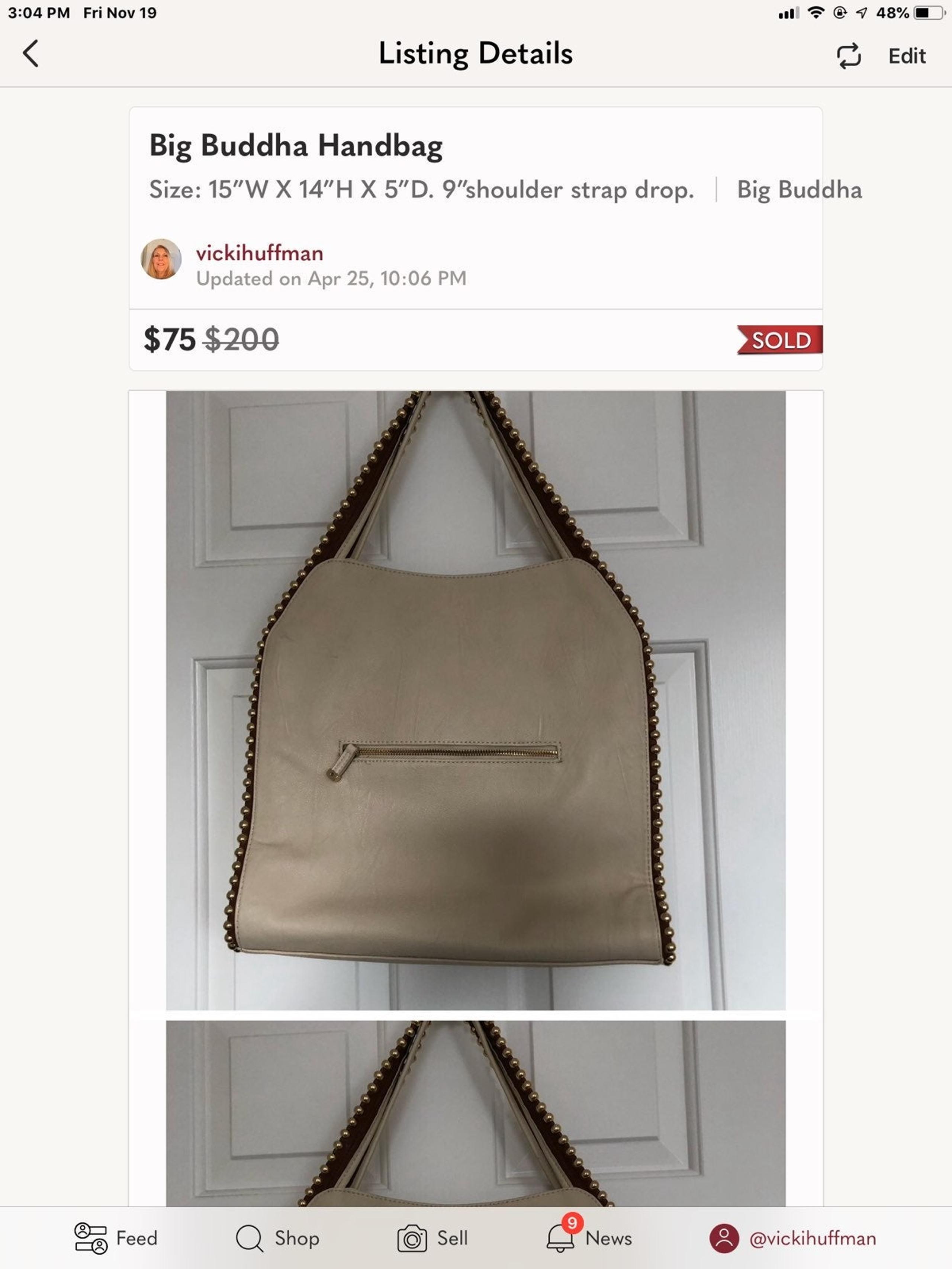 Big Buddha Grayson Beige Handbag