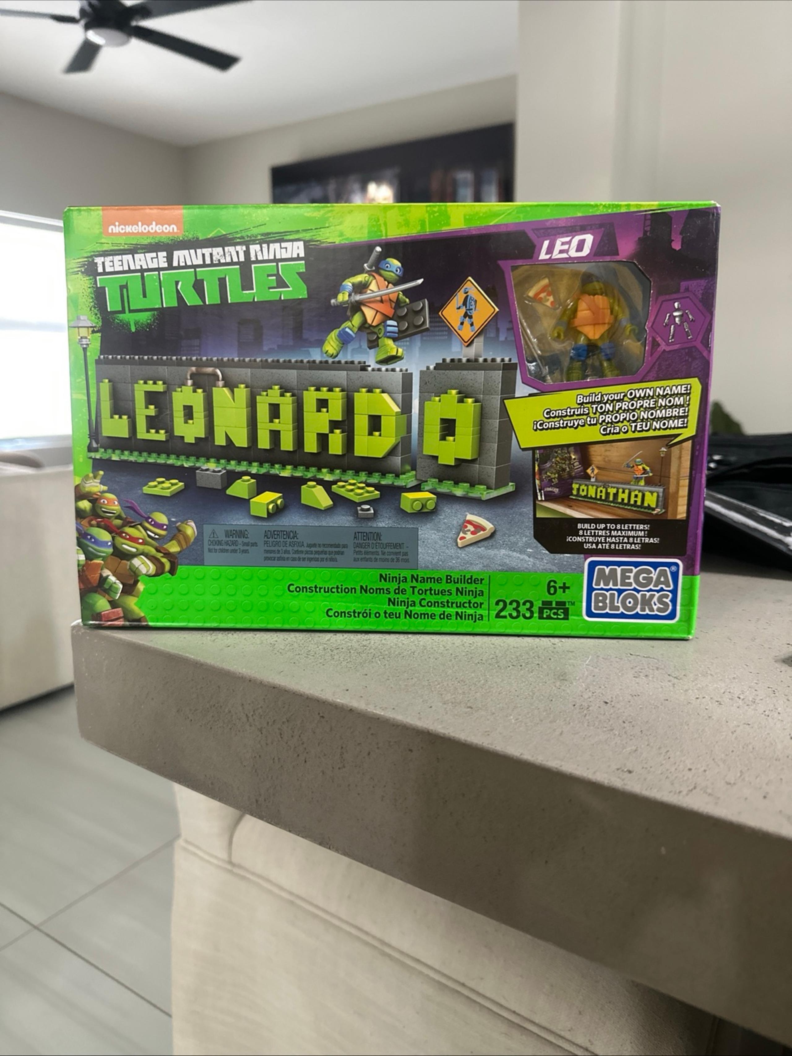 Mega Bloks 233 pcs Ninja Name Builder TMNT set Teenage Mutant Ninja Turtles Leo
