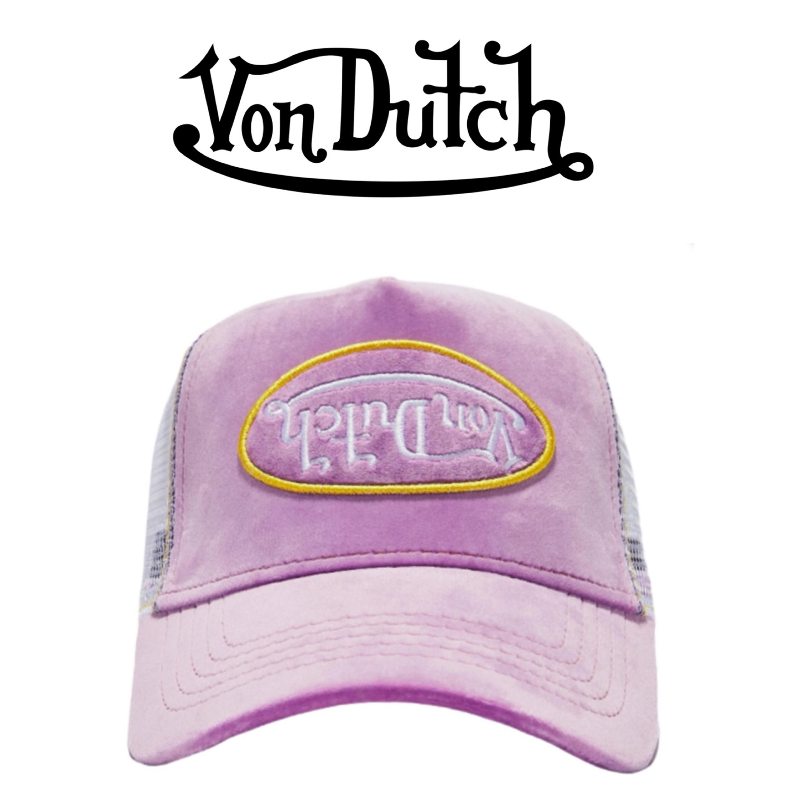 NWT - VON DUTCH PURPLE REVERSE LOGO VELVET TRUCKER