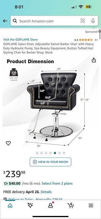Brand New Salon Chair