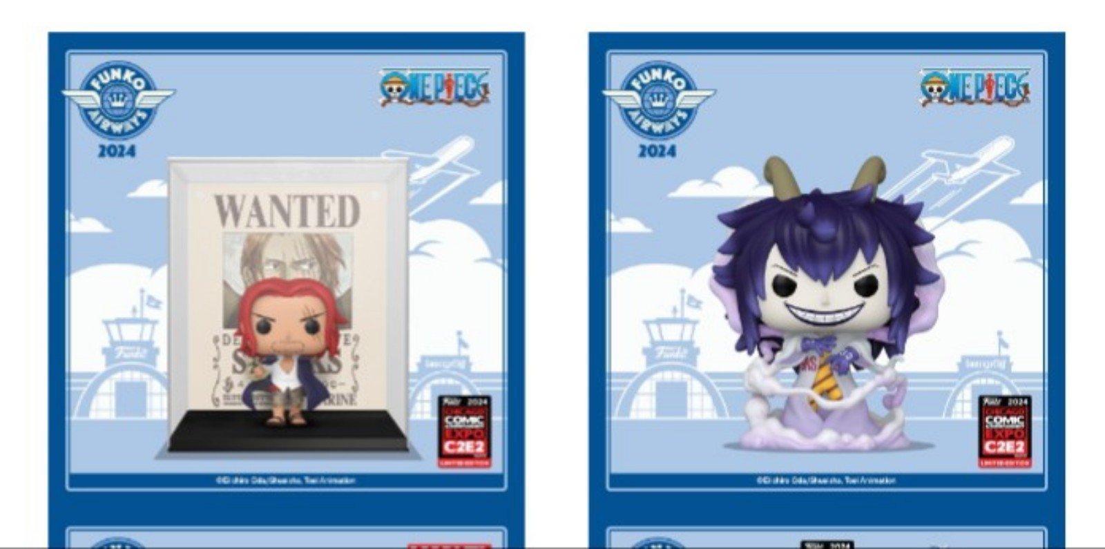 SHANK'S & CAESAR CLOWN ONE PIECE FUNKO CHICAGO CONVENTION EXC
