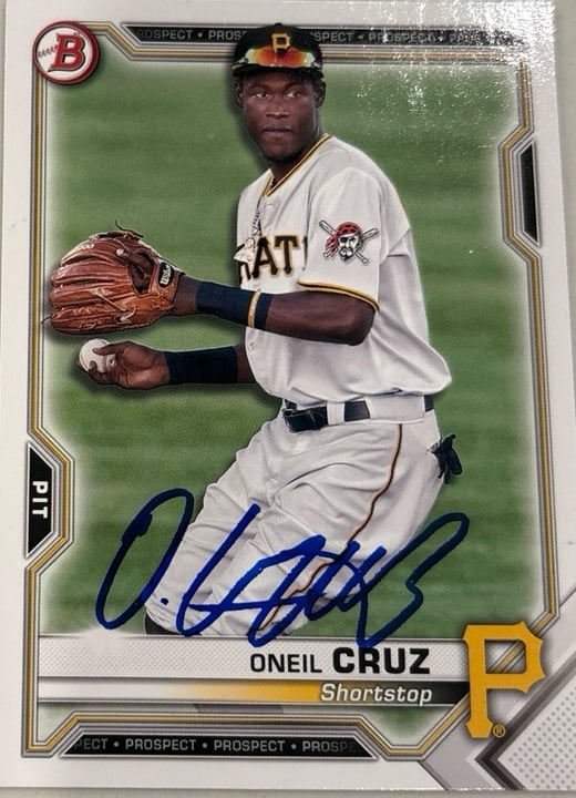 Oneil Cruz Signed 2021 Bowman Prospects #BP24 (Oneil)