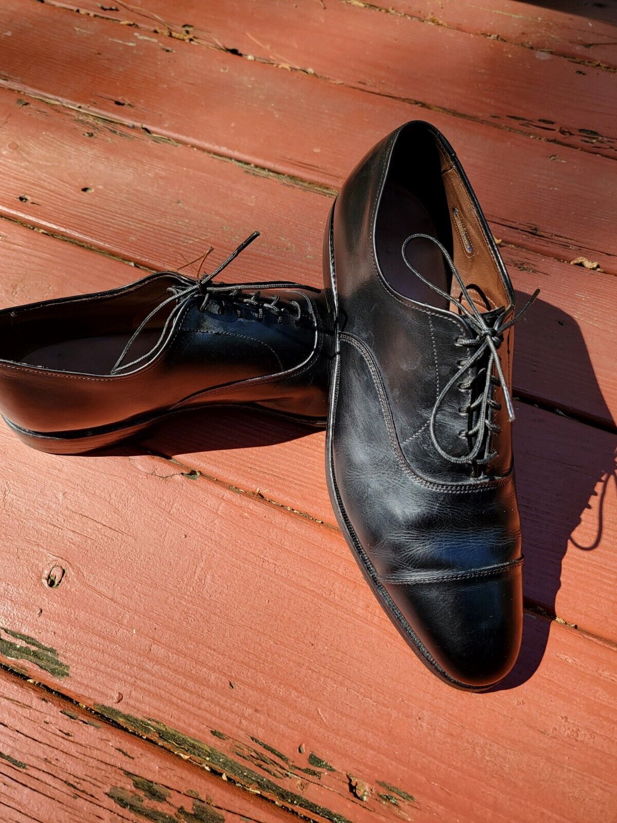 Allen Edmonds PARK AVENUE Cap-Toe Oxfords 10.5 C Black Made in USA