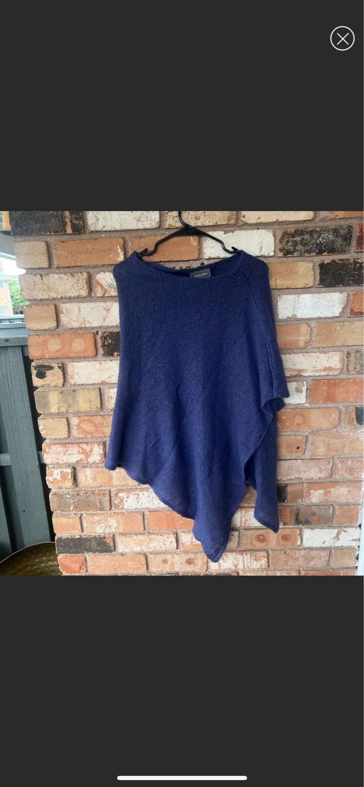 Wooden Ships mohair blend Asymmetrical poncho size M