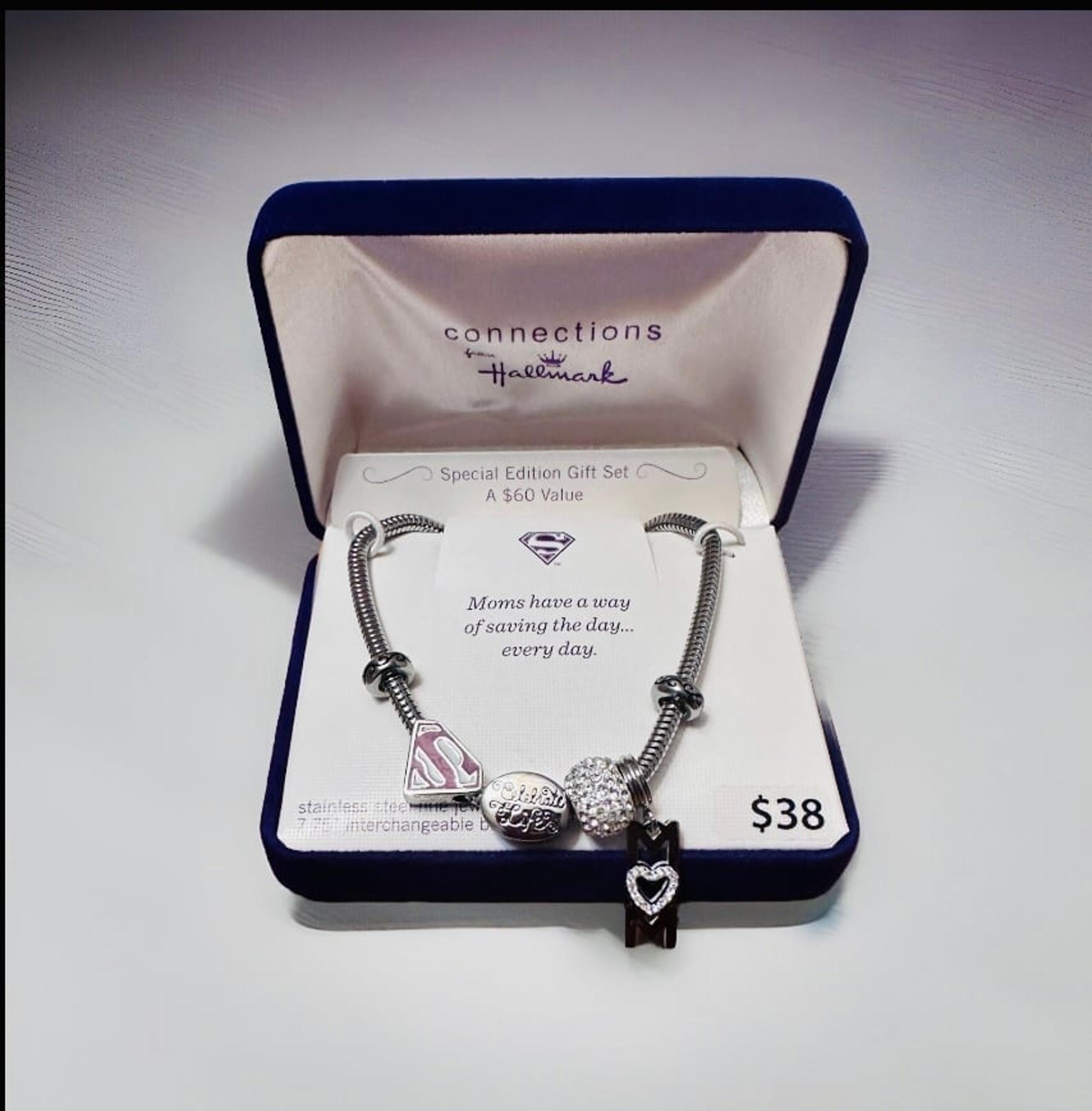 Connections From hallmark  Stainless Steel Bundle Bracelet SuperMom
