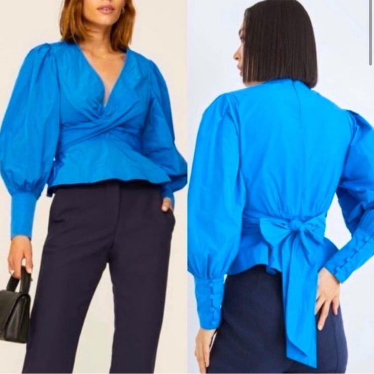 Veronica Beard Seema Top size 10 in Bluebell