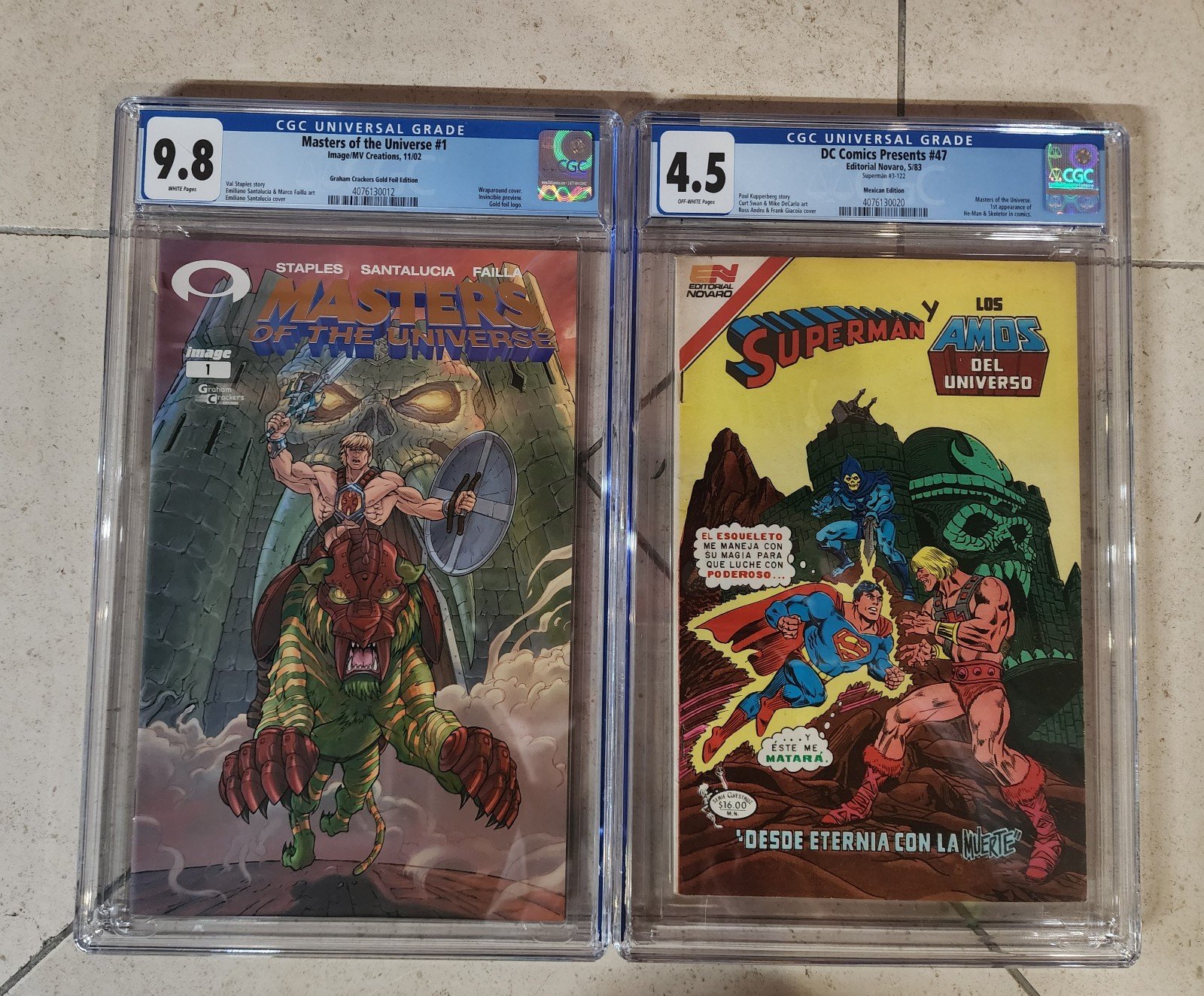 He Man MOTU Masters of The Universe CGC Lot of 2 Graded Comics