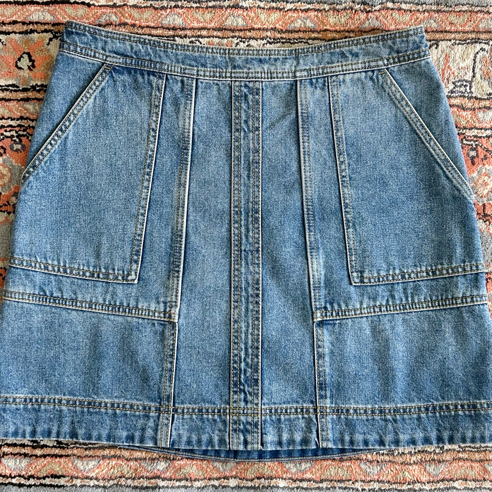 Cabi Speedway Denim Carpenter A-Line Skirt