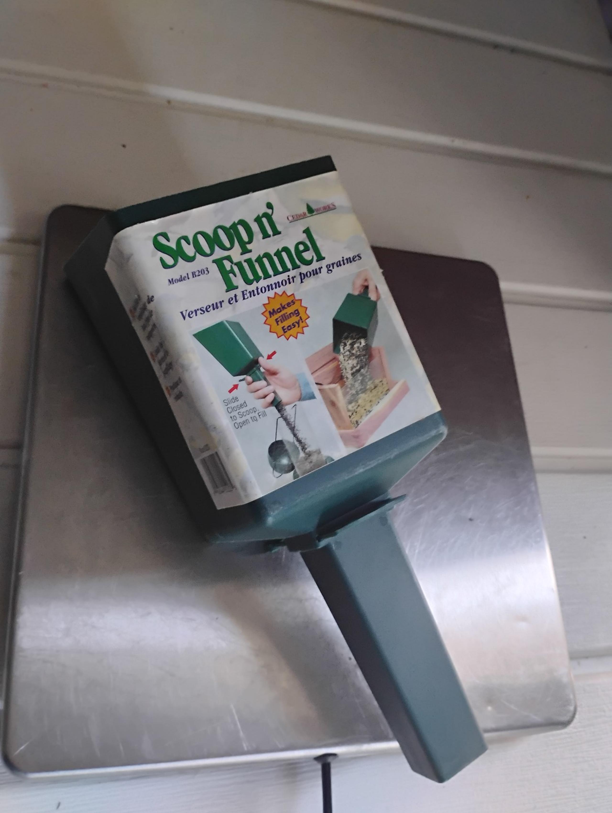 Cedar Works Scoop Funnel Making Funneling Easy Filling For Bird Feeders Durable