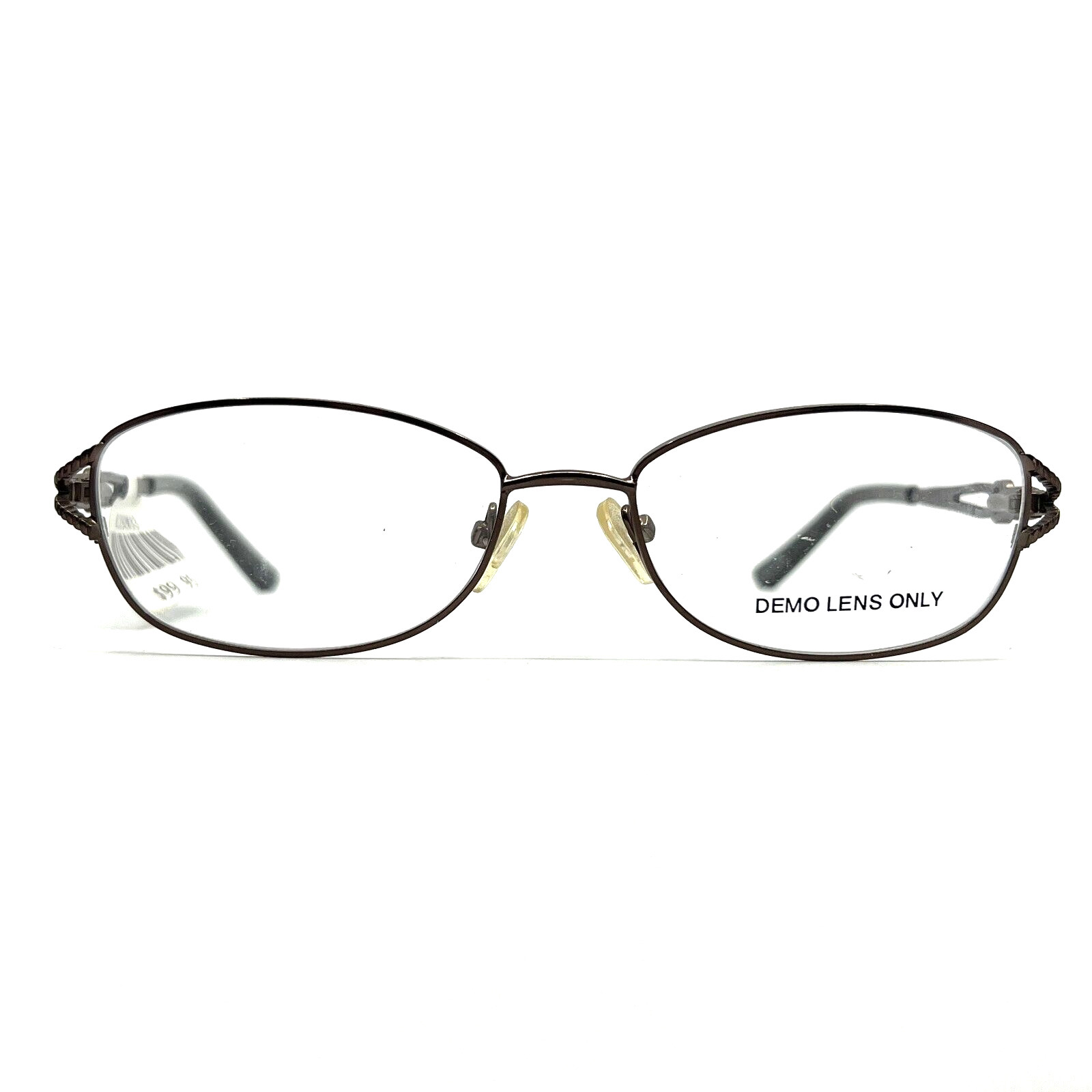 WM0001 BR Brown Womens Oval Full Rim Eyeglasses 52-16-135 a3