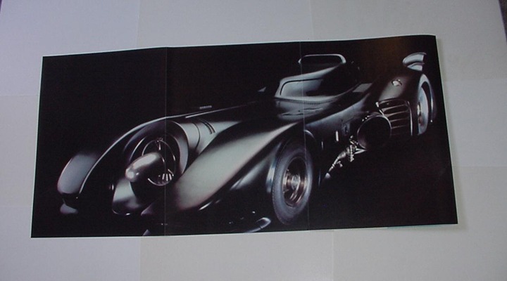 Batman Poster #16 Tim Burton Movie version Batmobile Chevy Impala