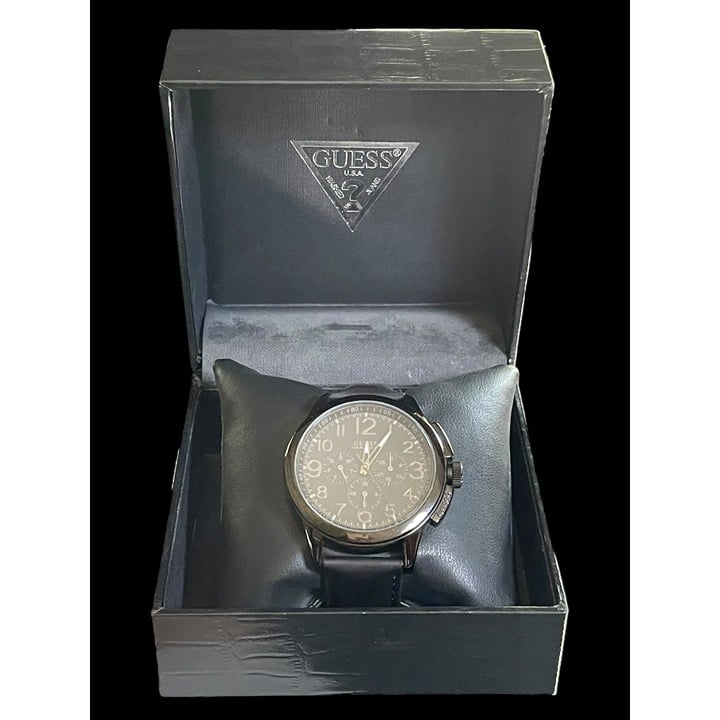 GUESS Waterpro Day & Date Quartz Black Men Watch U10628G1