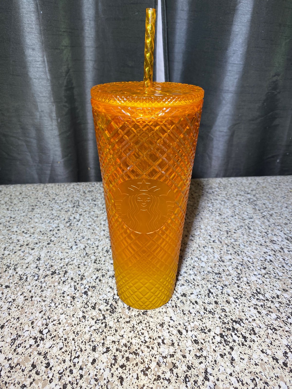 Mango color Starbucks tumbler