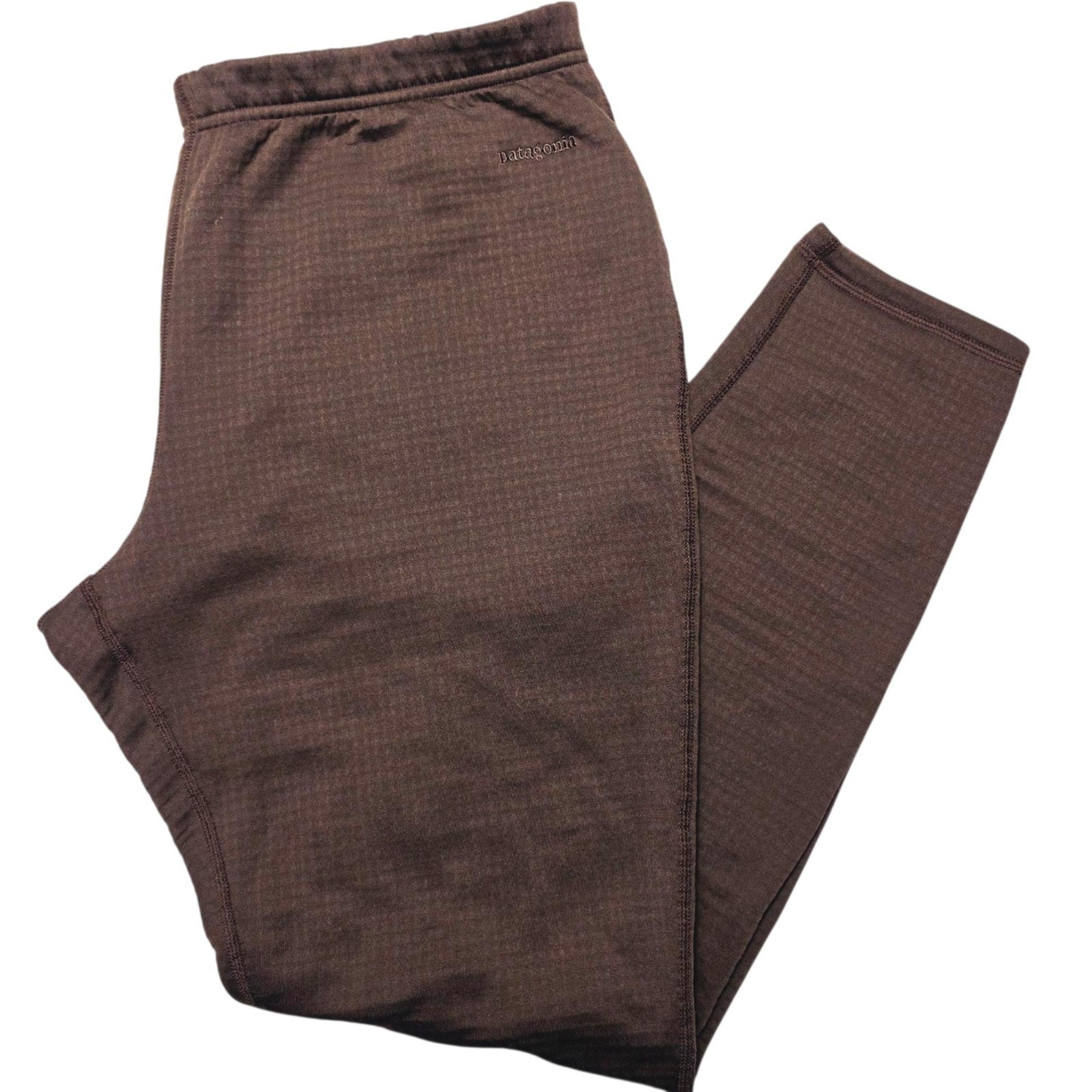 Patagonia Men's Brown Fleece Joggers Sweatpants Size XL Vintage
