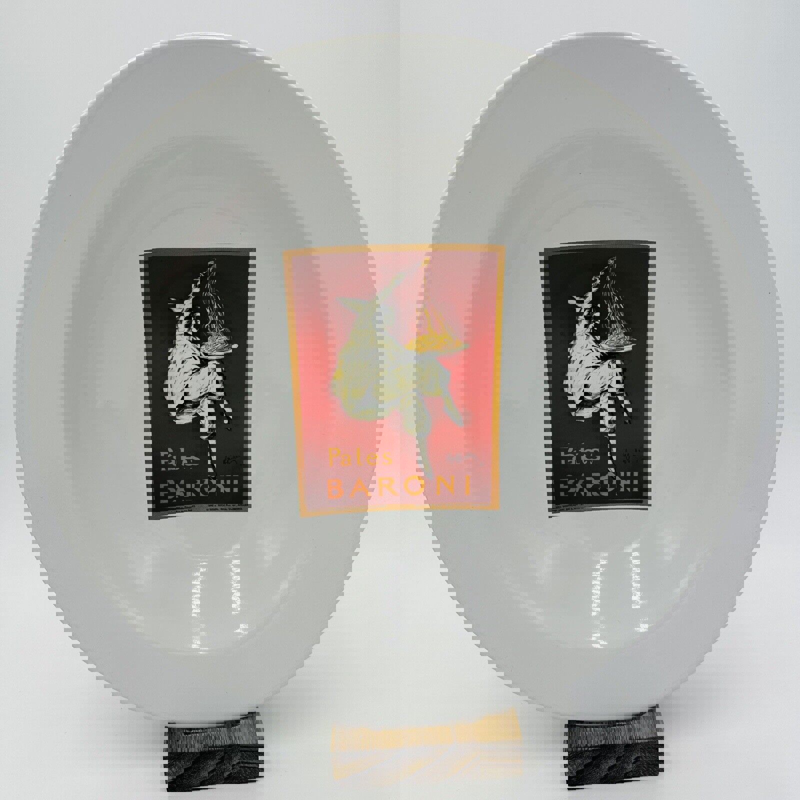 Pottery Barn Vintage Pasta Posters Plates Baroni 13in Large Serving Bowl Ceramic