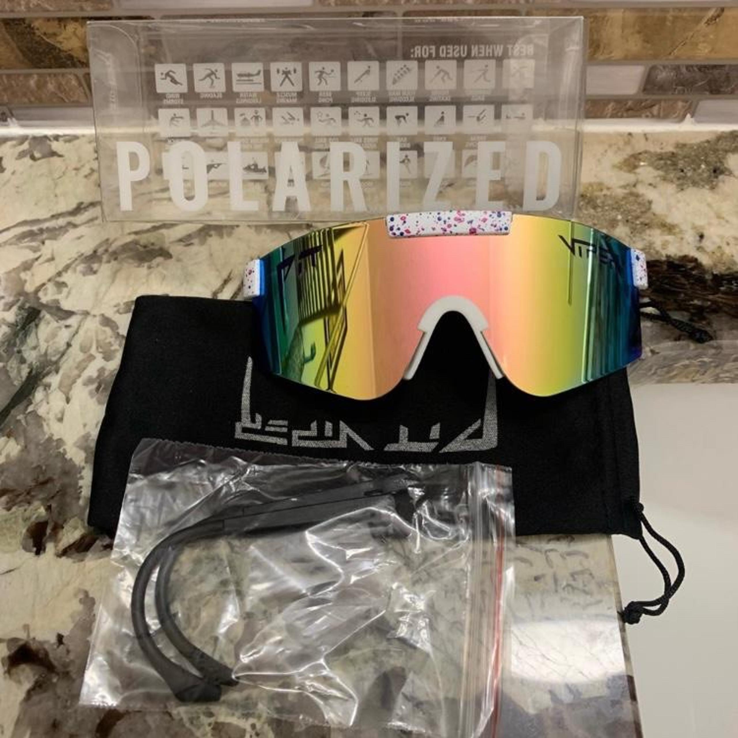Viper Polarized Men Sport Sunglasses Driving Pilot Fishing Pit Wrap Glasses 20