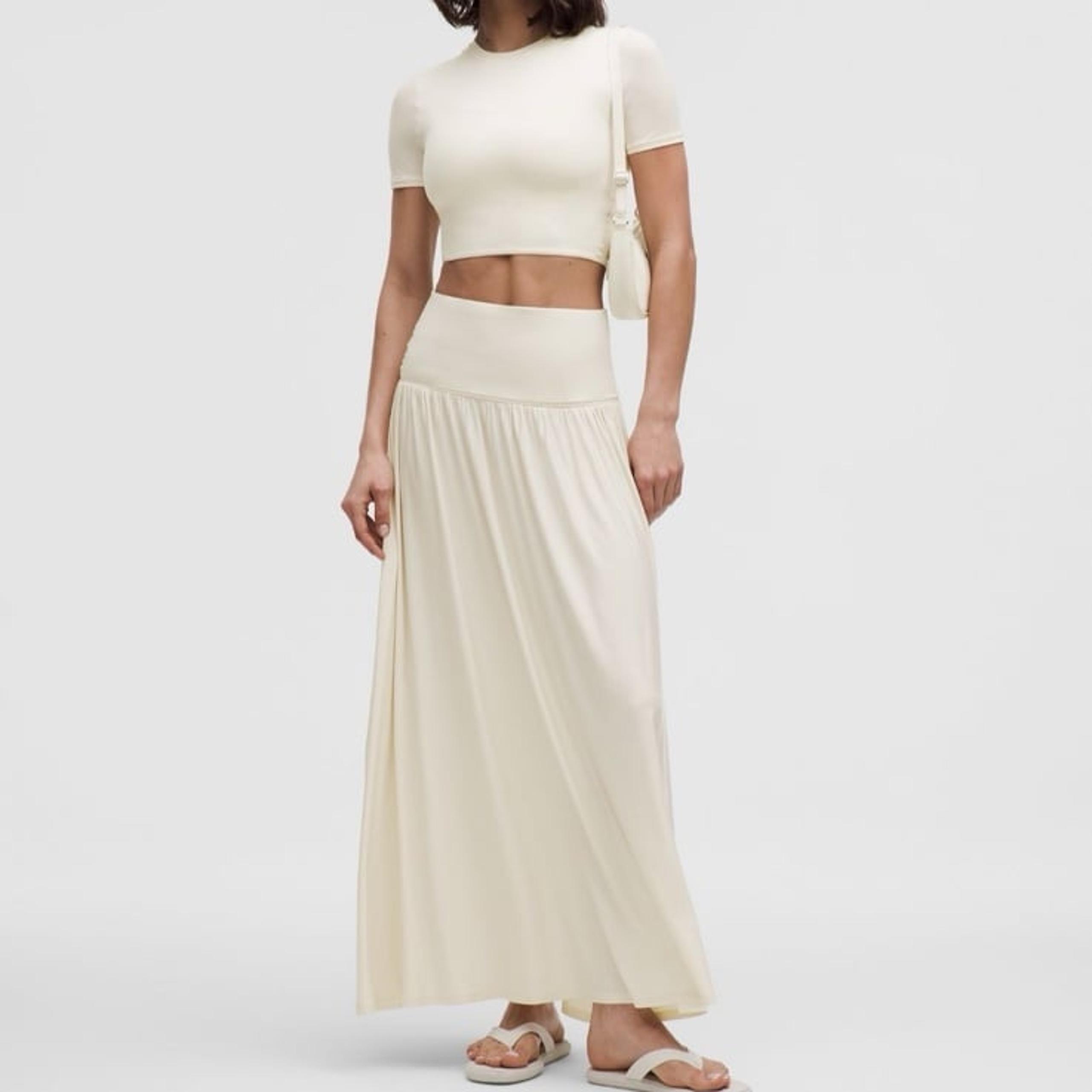 Lululemon 2-in-1 Maxi Dress, Light Ivory, Size XL