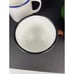 Set of 4 Vintage Peacock Enamelware Camping Mugs Green Orange Brown White China