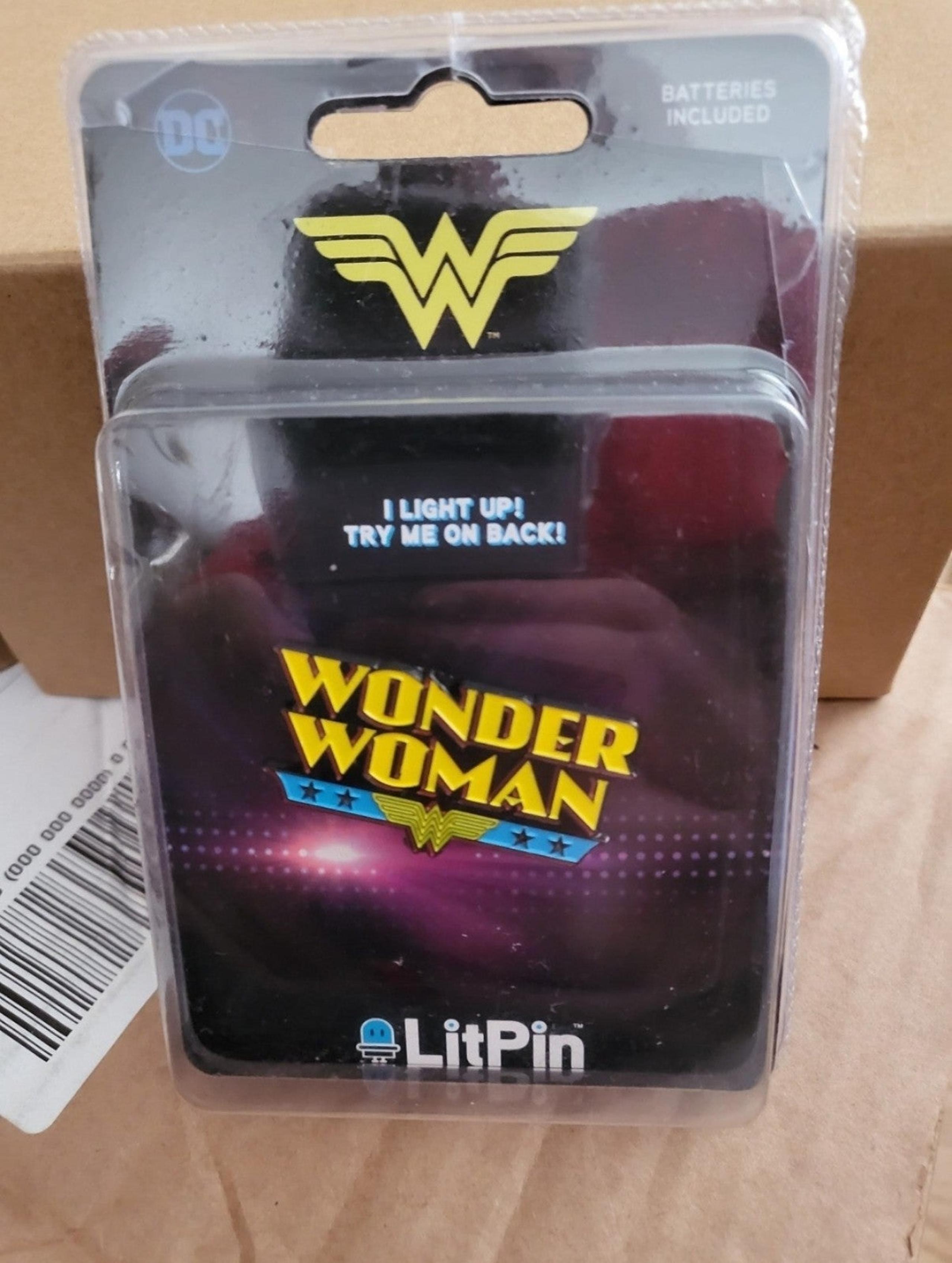 DC Comics Wonder Woman Enamel Metal Pin Light Up