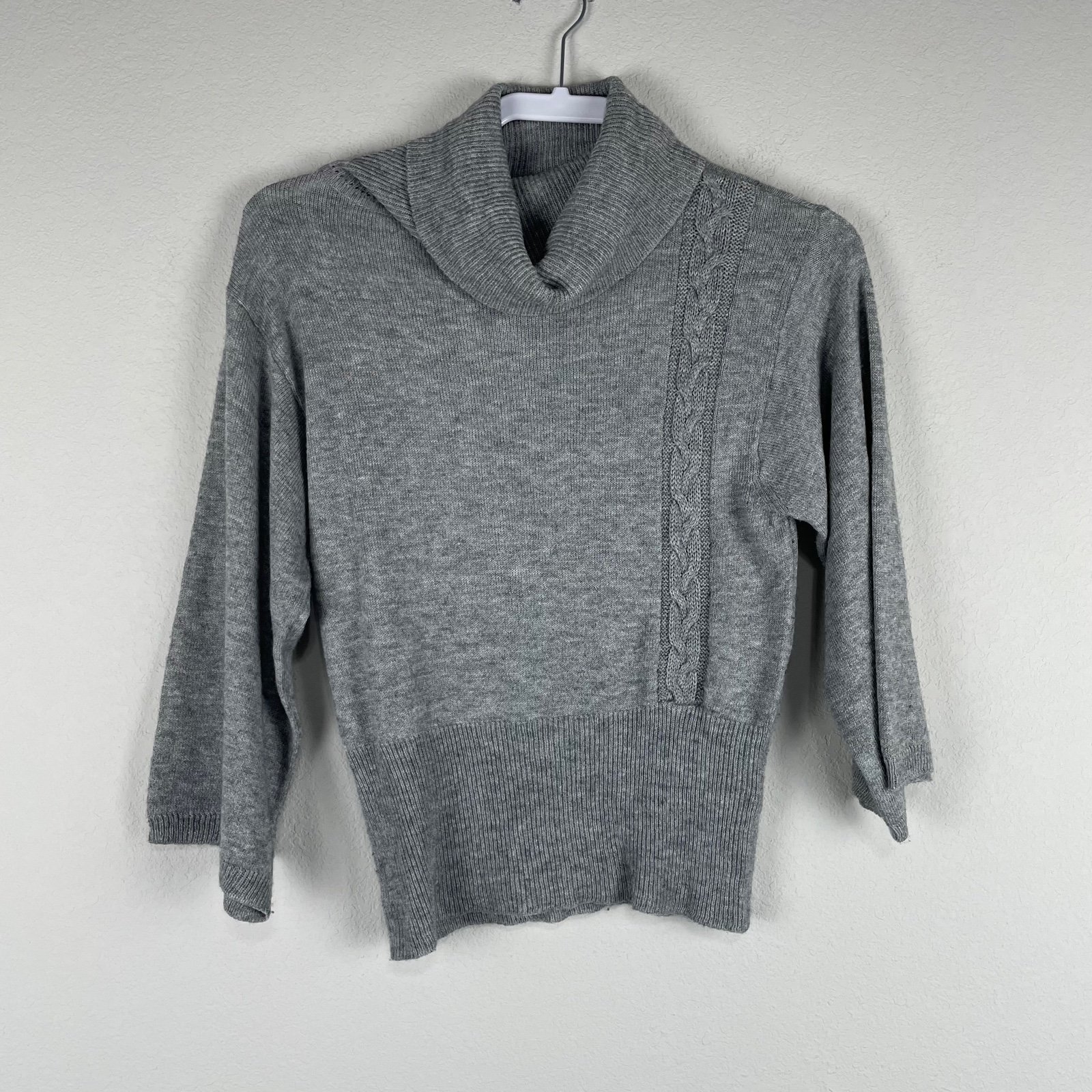 Sparrow Anthropologie Gray Komi Bell Sleeve Wool Blend Sweater Size XS