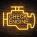 Check Engine Neon Sign, LED Garage Sign for Car Room Decor | Check Engine