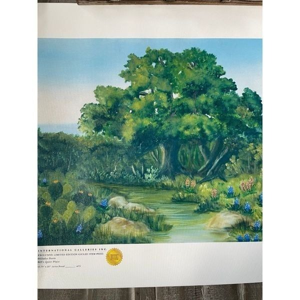 Texas Hill Country Landscape Bill’s Quiet Place Giclee Painting Art Print