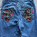 NINTH HALL AMBUSH Jeans Mens 28X32 Dragon Embroidered Baggy Wide Leg VTG Y2K
