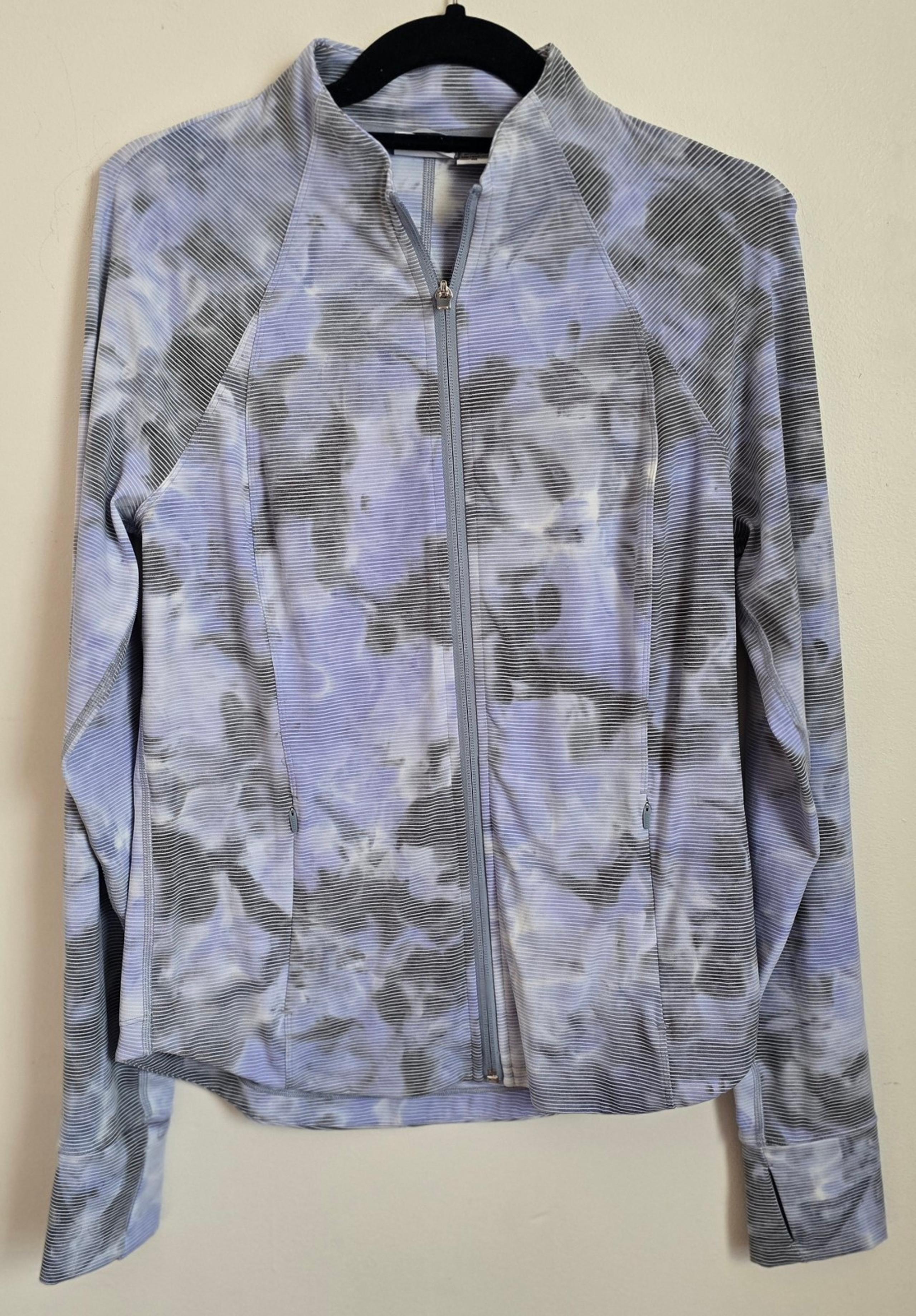 Women's Athleta Salutation Jacquard Full Zip Jacket Medium Athletic Workout