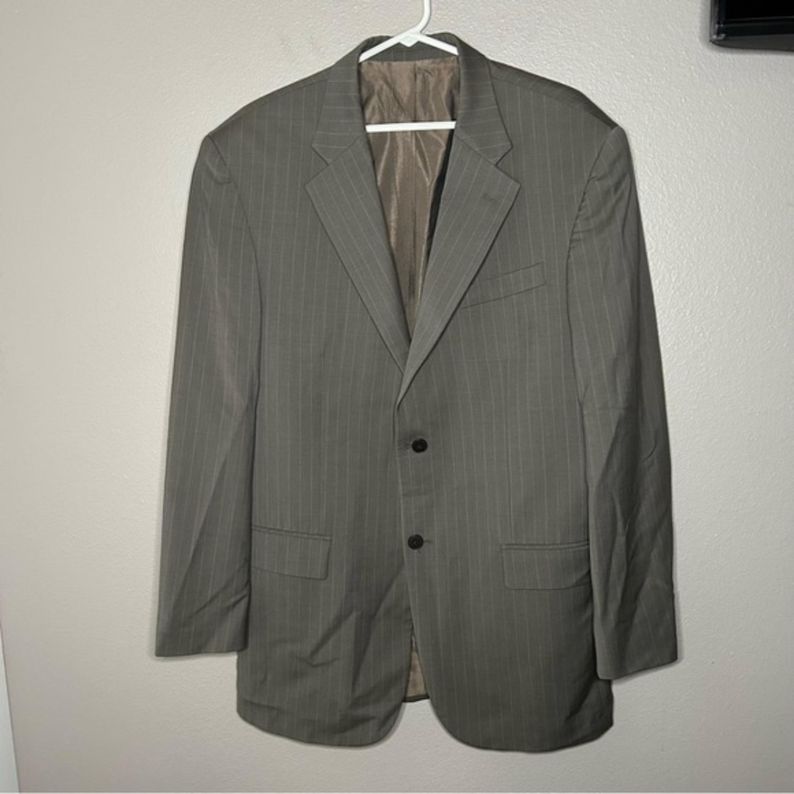 Oscar De La Renta brown 100% wool 2 button blazer men’s size 42 L