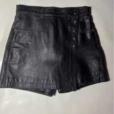 Vintage Genuine Black Leather Motorcycle