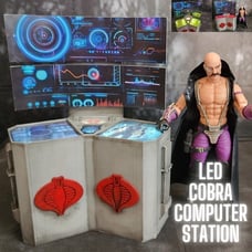 1 COBRA COMPUTER STATION, 1:12 Scale Figures, GI Joe Classified, Custom Design