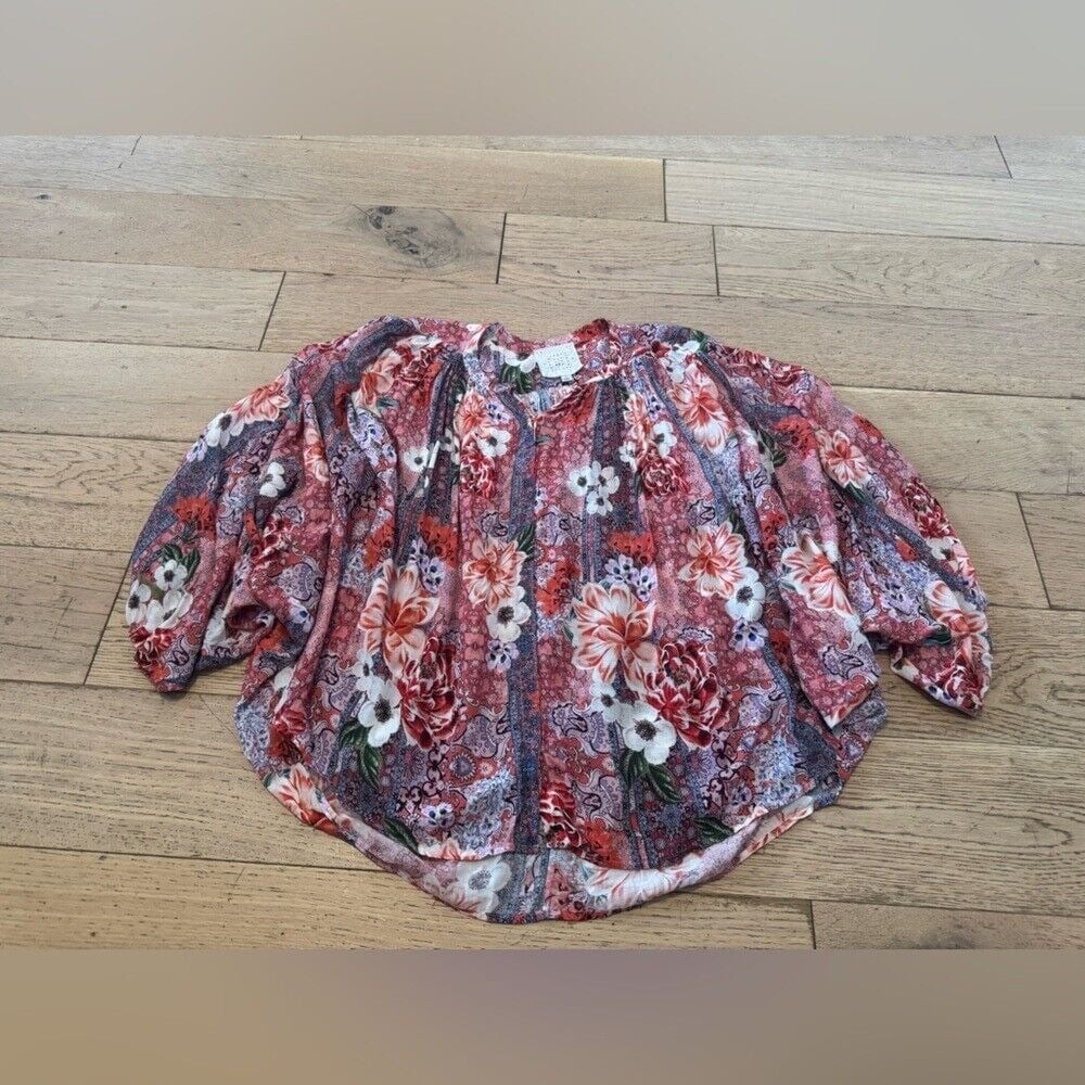Johnny Was Ingrid Floral Blouse Women's Sz Medium