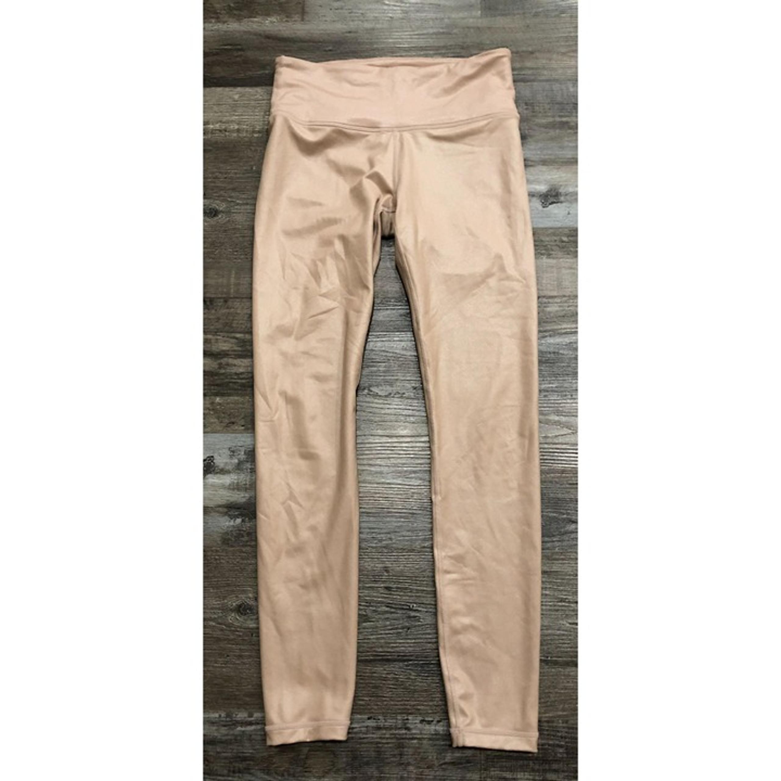 Athleta Womens XS Pink Shimmer Leggings Athletic Work Out Yoga Running