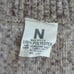 Vintage grandpa sweater v-neck textured knit medium tan