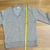 Vintage grandpa sweater v-neck textured knit medium tan
