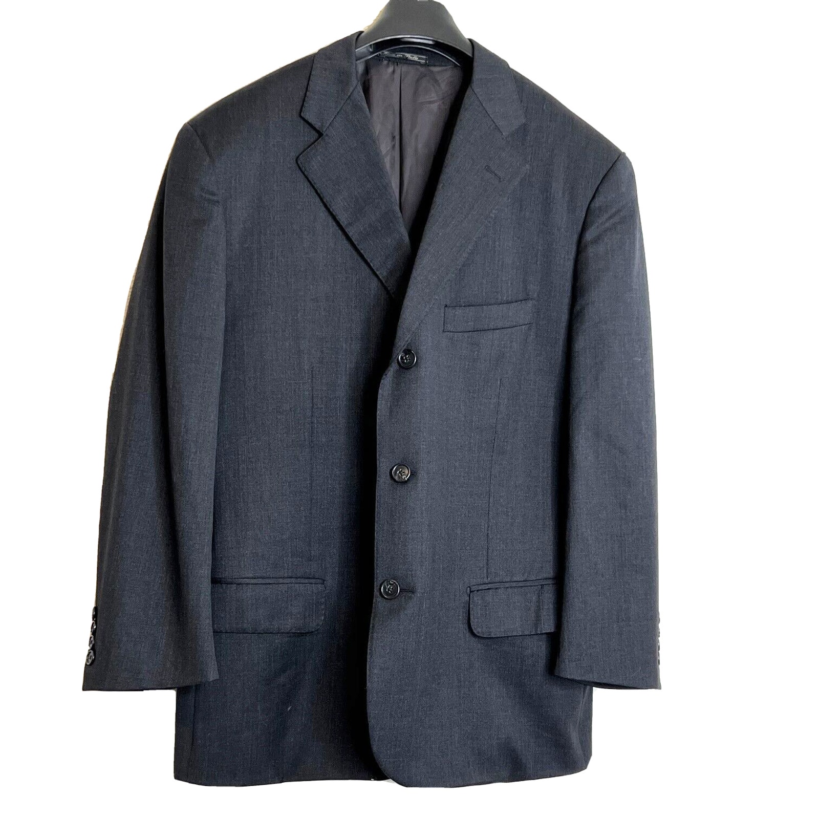 Corneliani Mens Suit Jacket 44R Dark Gray 3 Button Italy Neiman Marcus
