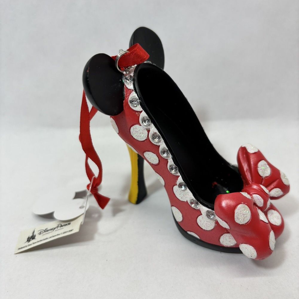 Disney Parks MINNIE MOUSE Runway Princess Shoe Ornament Retired Holiday NWT