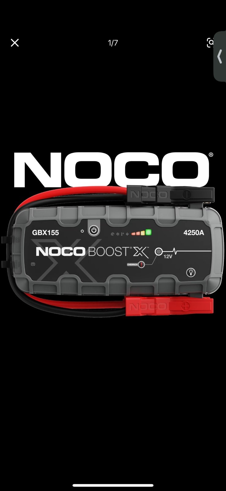 NOCO Boost X GBX155 4250A Jump Starter for 10.OL Gasoline and 8.0L Diesel Engine