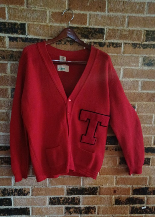 Vintage Tailteann for F. R. Tripler & Co. Red Wool Varsity Sweater Sweater