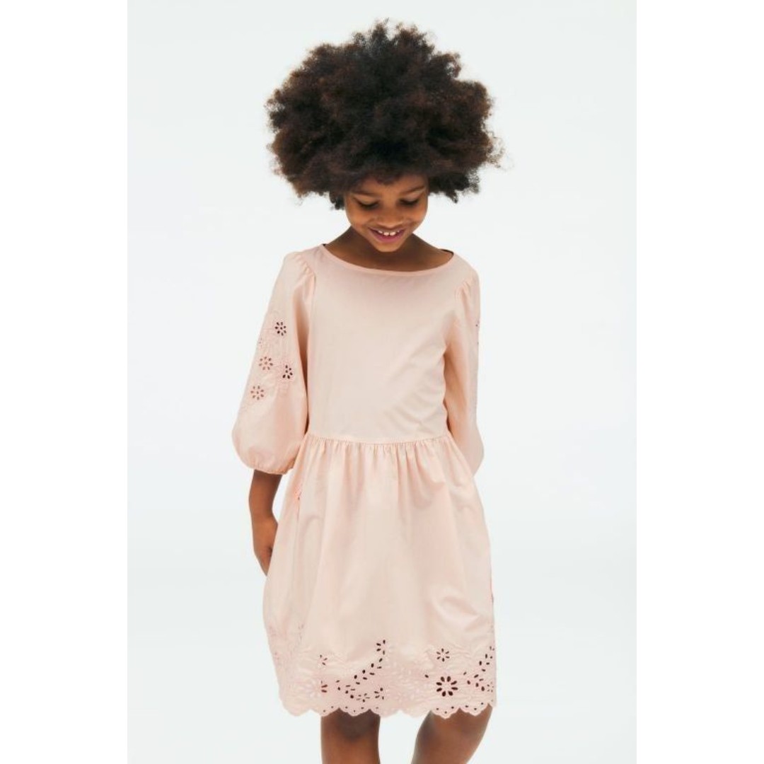 ZARA Kids girls Pink SWISS EMBROIDERY AND PATCH DRESS LIMITED EDITION 6 years