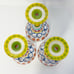 Set of 3 YY Hand Painted Margarita Glass Collection Hand Painted - Geometric