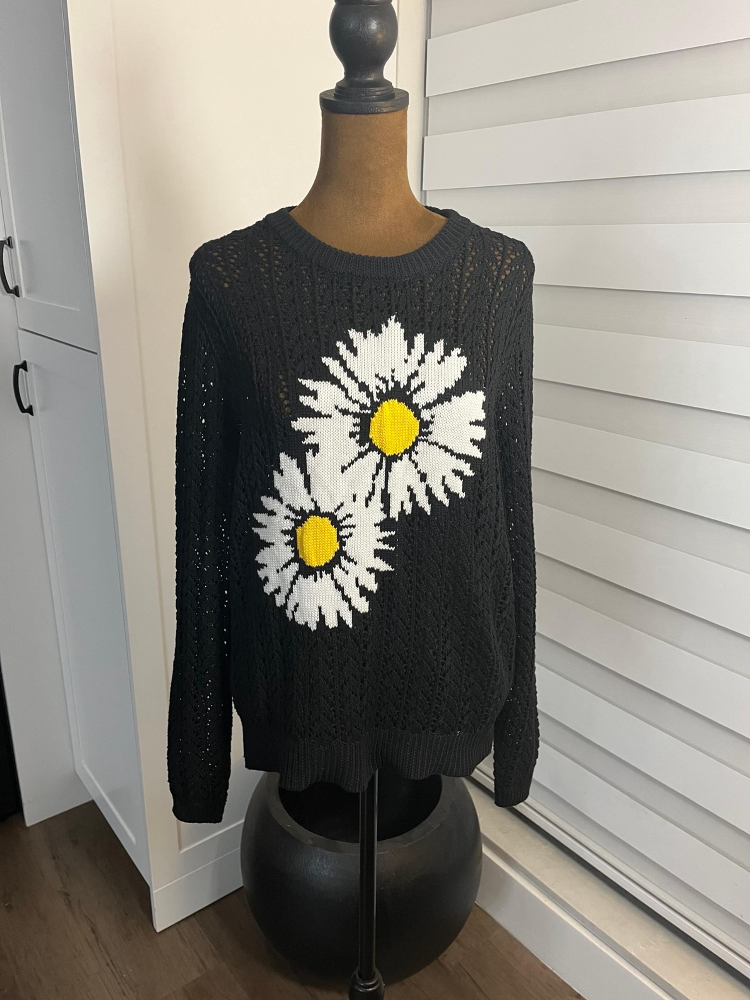 Francesca’s open stitch daisy sweater-so cute!