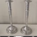 Godinger Set of 2 Silver Hammered Candlestick Holders 12”