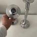 Godinger Set of 2 Silver Hammered Candlestick Holders 12”