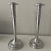Godinger Set of 2 Silver Hammered Candlestick Holders 12”