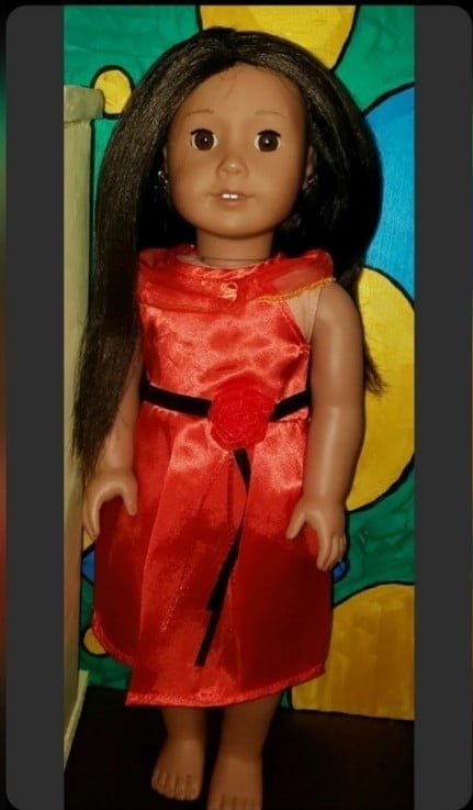 :* American Girl Doll 18 Brown hair & Eyes Tan Skin hispanic / native american